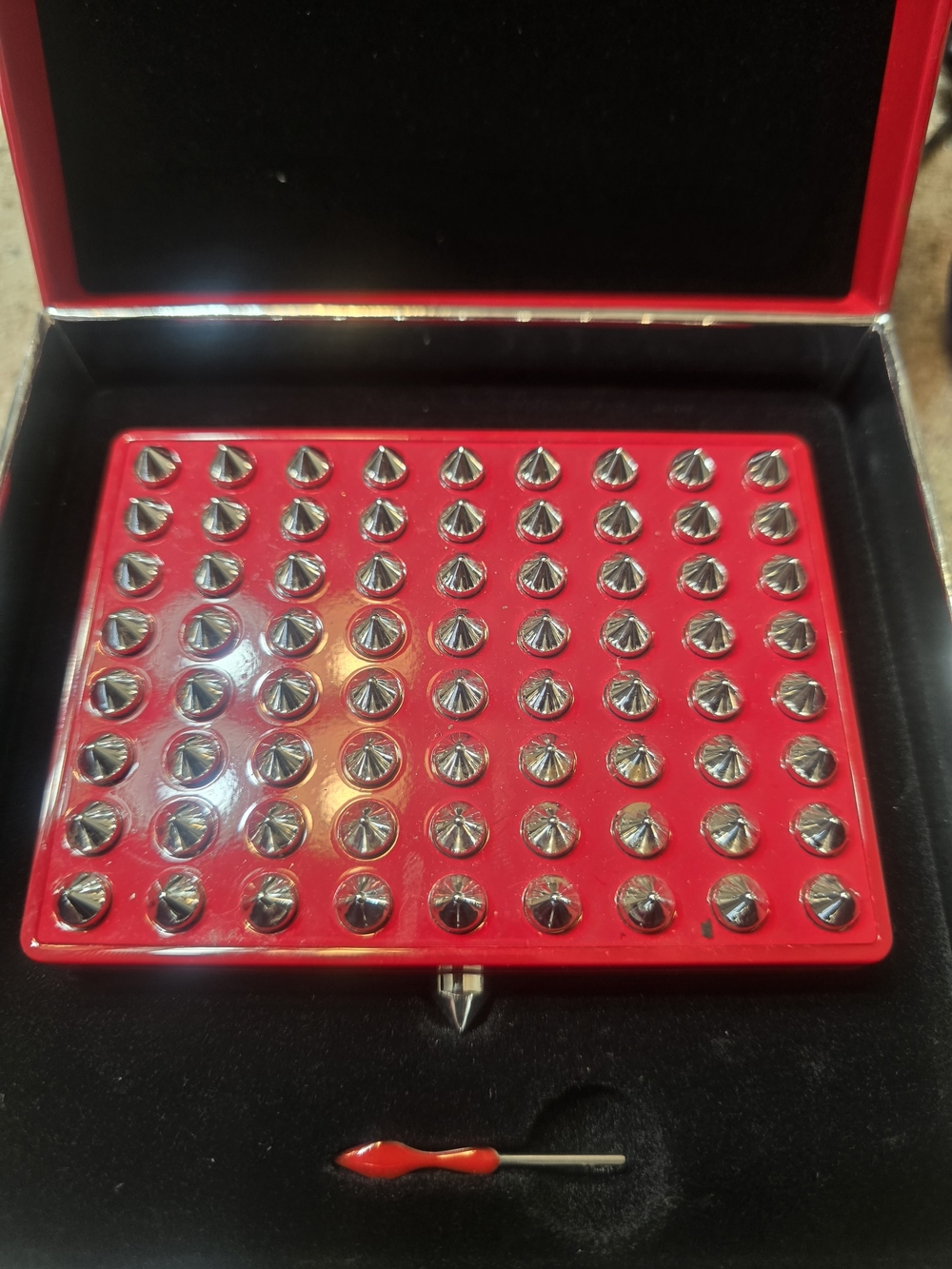Christian Louboutin Red Studded Compact Case